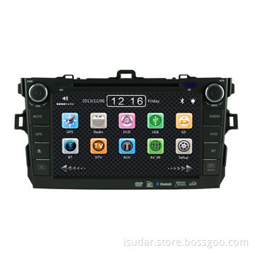 Car DVD Player for Toyota Corolla 2006-2011, NAV/CD/MP3/DVD/USB/SD/BT, with 8" TFT Monitor